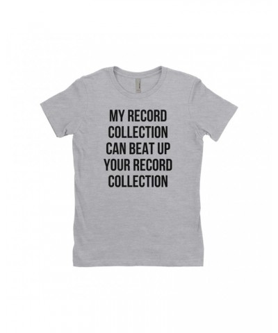 Music Life Ladies' Boyfriend T-Shirt | Record Collection Bully Shirt $6.43 Shirts