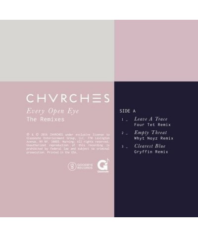 CHVRCHES Remix Vinyl Record $15.44 Vinyl