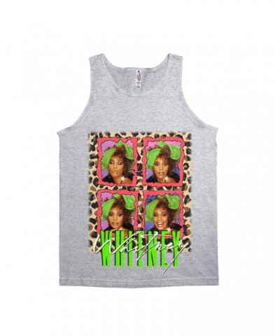 Whitney Houston Unisex Tank Top | Leopard Pop Art Shirt $16.71 Shirts