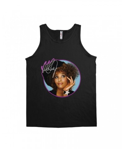 Whitney Houston Unisex Tank Top | Whitney Signature Album Photo Pink Image Shirt $4.80 Shirts