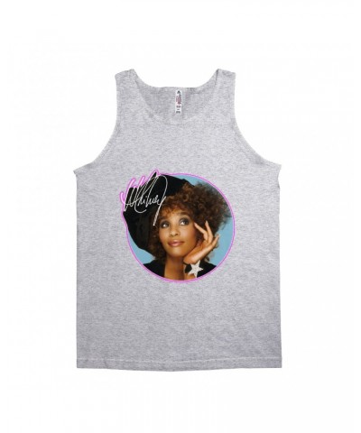 Whitney Houston Unisex Tank Top | Whitney Signature Album Photo Pink Image Shirt $4.80 Shirts