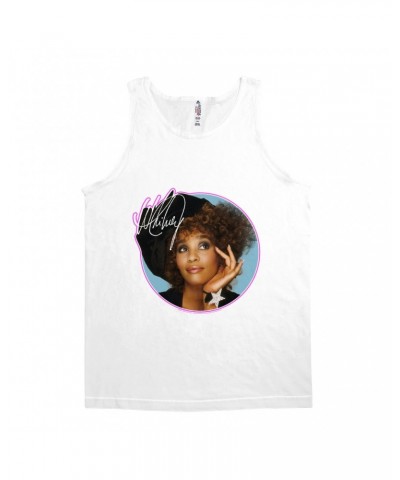 Whitney Houston Unisex Tank Top | Whitney Signature Album Photo Pink Image Shirt $4.80 Shirts