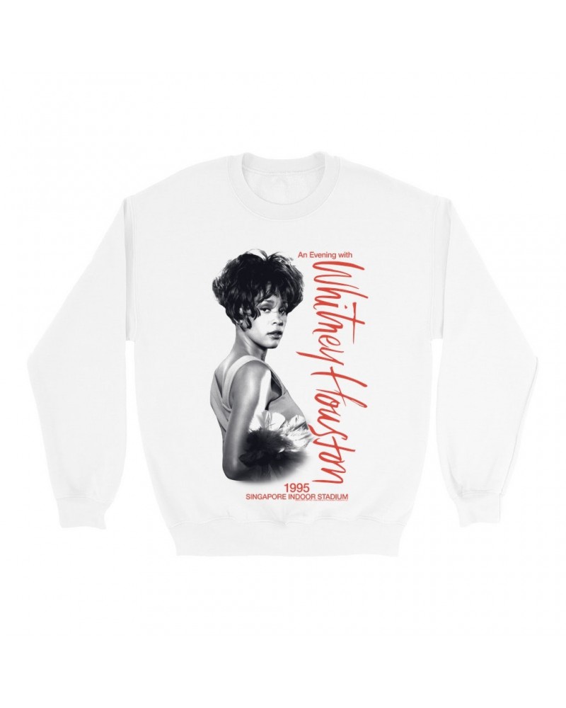 Whitney Houston Sweatshirt | 1995 Singapore Indoor Stadium Sweatshirt $10.33 Sweatshirts