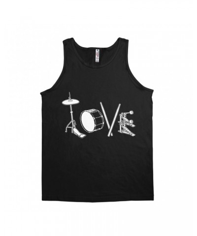 Music Life Unisex Tank Top | Drum Love Shirt $17.70 Shirts