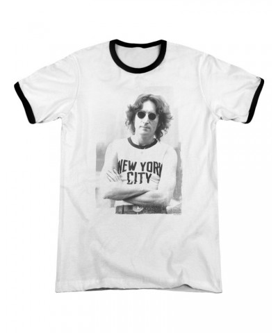 John Lennon Shirt | NEW YORK Premium Ringer Tee $9.39 Shirts