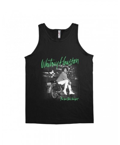 Whitney Houston Unisex Tank Top | I'm Your Baby Tonight Album Cover Green Design Shirt $6.72 Shirts