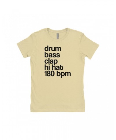 Music Life Ladies' Boyfriend T-Shirt | Drum Bass Clap Shirt $10.87 Shirts