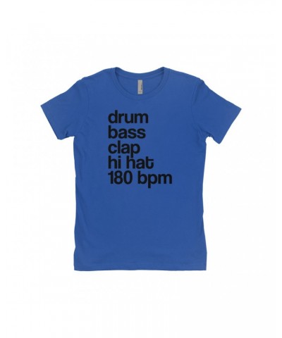 Music Life Ladies' Boyfriend T-Shirt | Drum Bass Clap Shirt $10.87 Shirts