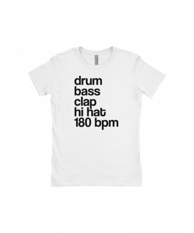 Music Life Ladies' Boyfriend T-Shirt | Drum Bass Clap Shirt $10.87 Shirts