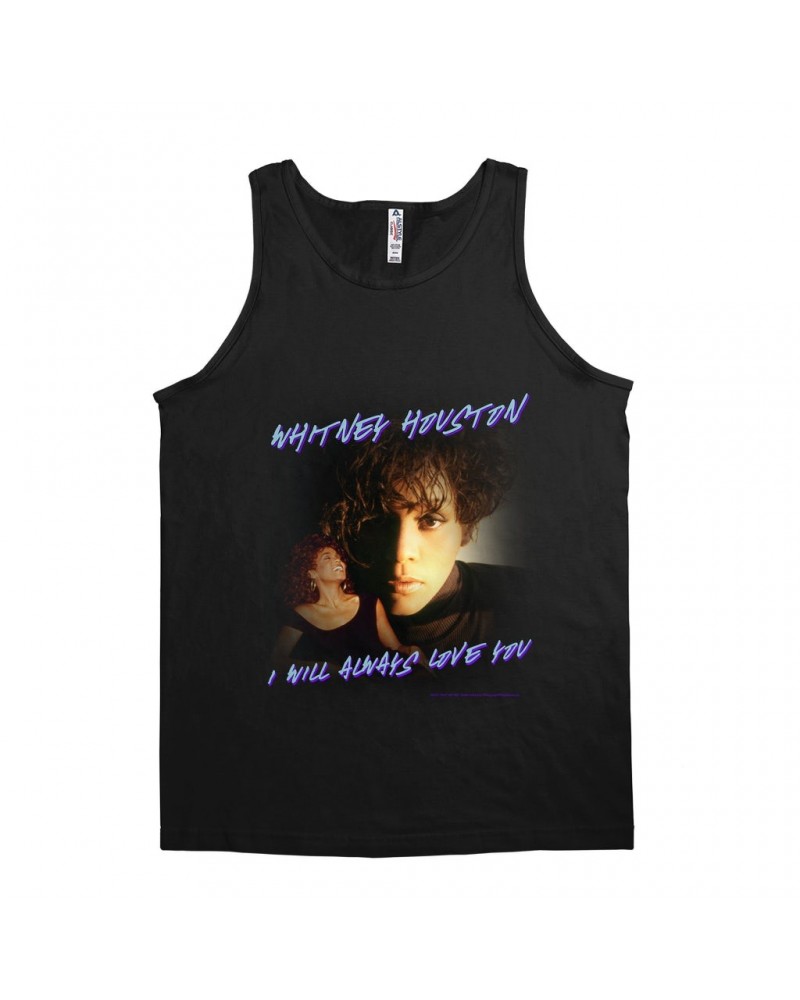 Whitney Houston Unisex Tank Top | I Will Always Love You Script Photo Collage Design Shirt $21.59 Shirts