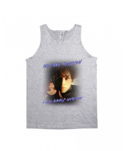 Whitney Houston Unisex Tank Top | I Will Always Love You Script Photo Collage Design Shirt $21.59 Shirts