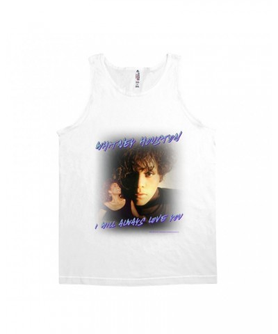 Whitney Houston Unisex Tank Top | I Will Always Love You Script Photo Collage Design Shirt $21.59 Shirts