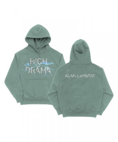 Adam Lambert High Drama Text Hoodie Green $5.42 Sweatshirts