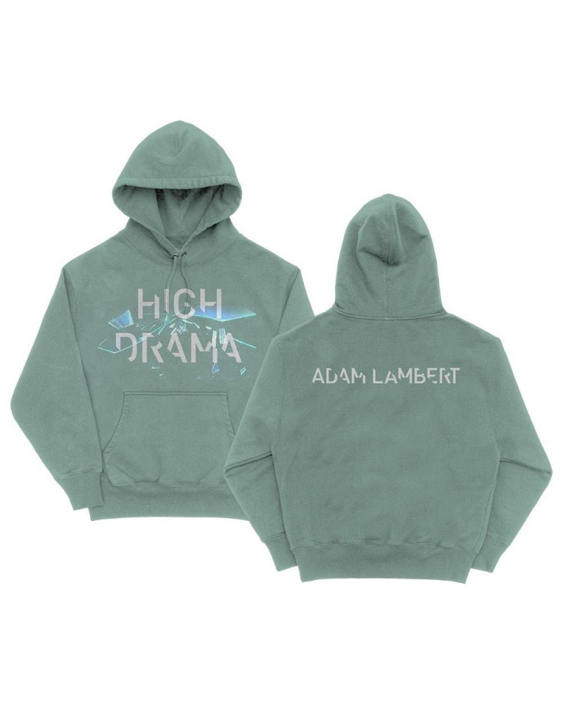 Adam Lambert High Drama Text Hoodie Green $5.42 Sweatshirts