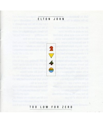 Elton John TOO LOW FOR ZERO CD $5.87 CD