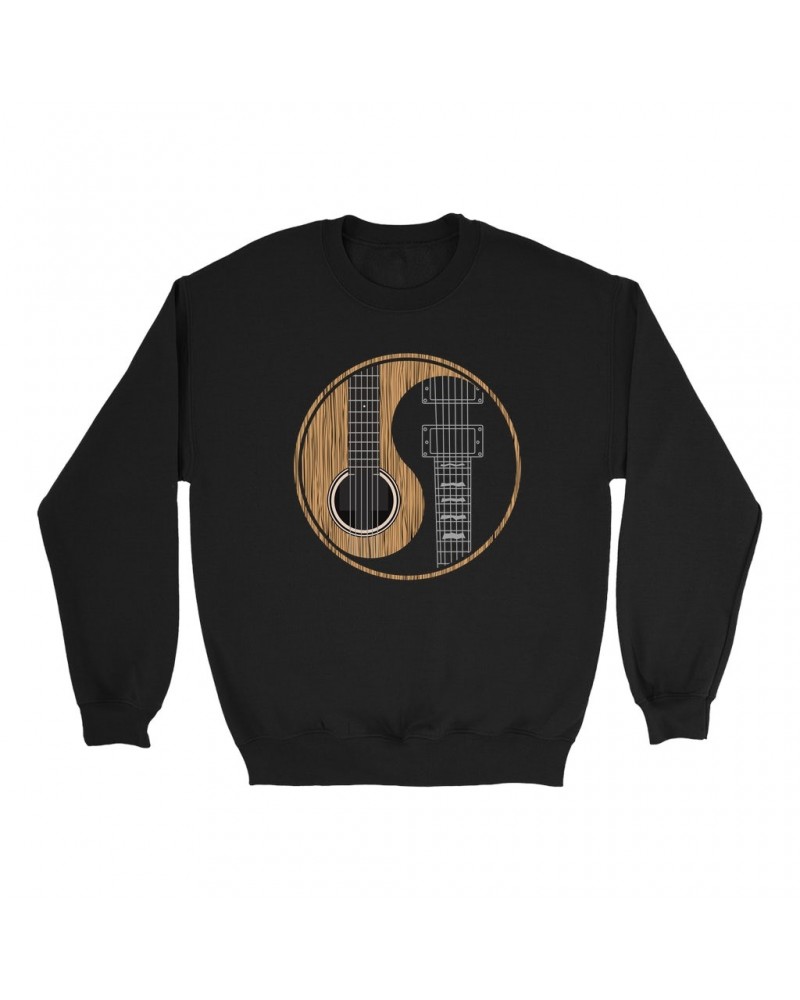 Music Life Sweatshirt | Guitar Yin-Yang Sweatshirt $6.62 Sweatshirts