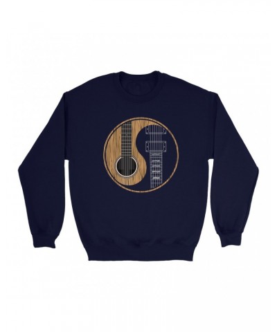 Music Life Sweatshirt | Guitar Yin-Yang Sweatshirt $6.62 Sweatshirts