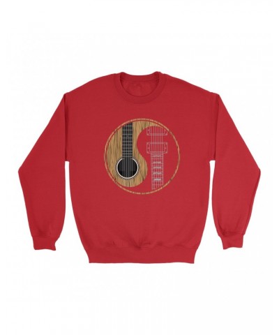 Music Life Sweatshirt | Guitar Yin-Yang Sweatshirt $6.62 Sweatshirts