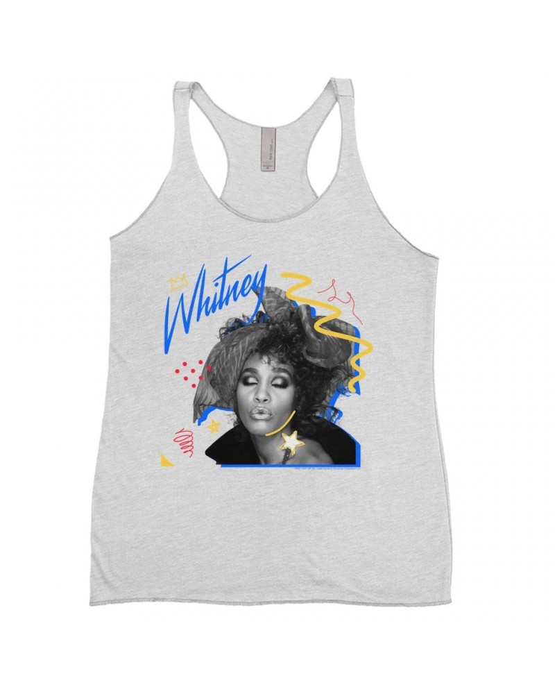 Whitney Houston Ladies' Tank Top | Funky Colorful 1987 Photo Image Design Shirt $9.42 Shirts