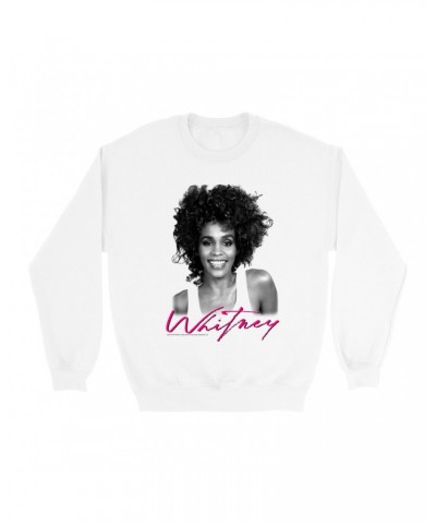 Whitney Houston Sweatshirt | I Wanna Dance With Somebody Album Photo And Logo Sweatshirt $9.35 Sweatshirts