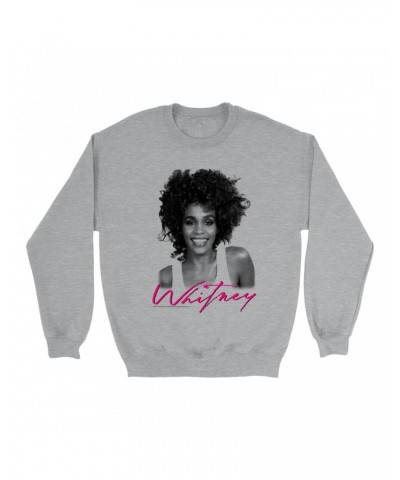 Whitney Houston Sweatshirt | I Wanna Dance With Somebody Album Photo And Logo Sweatshirt $9.35 Sweatshirts