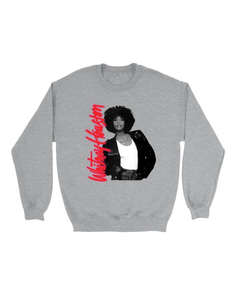 Whitney Houston Sweatshirt | Album Photo and Red Neon Logo Sweatshirt $5.45 Sweatshirts