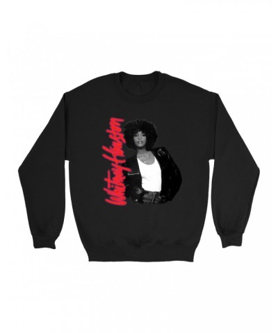 Whitney Houston Sweatshirt | Album Photo and Red Neon Logo Sweatshirt $5.45 Sweatshirts