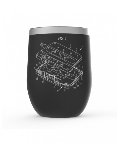 Music Life Wine Tumbler | Cassette Diagram Stemless Wine Tumbler $6.84 Drinkware