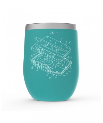 Music Life Wine Tumbler | Cassette Diagram Stemless Wine Tumbler $6.84 Drinkware