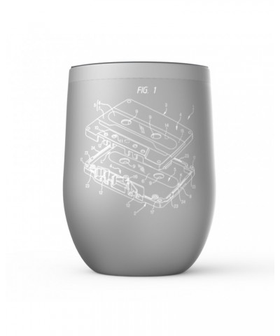 Music Life Wine Tumbler | Cassette Diagram Stemless Wine Tumbler $6.84 Drinkware