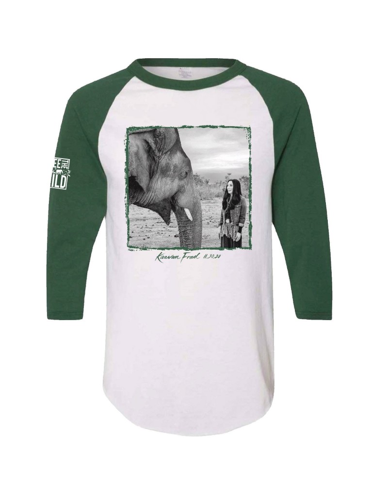 Cher Kaavan Freed Green/White Baseball Tee $8.38 Shirts