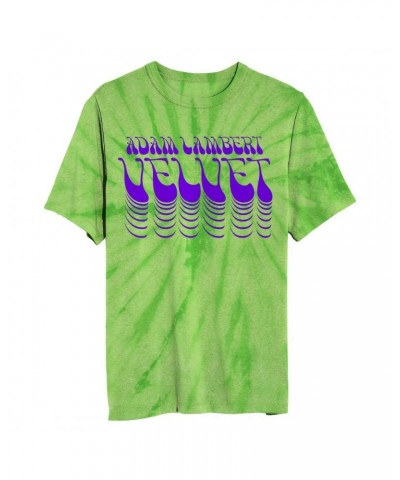 Adam Lambert Green Tie Dye Flock Print Tee $7.67 Shirts