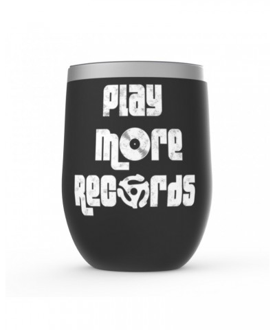 Music Life Wine Tumbler | Play More Records Stemless Wine $8.16 Drinkware